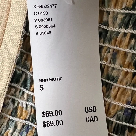 KISS THE SKY Urban Outfitters Floral Bardot Mini Dress Boho Size Small NWT - Picture 12 of 15